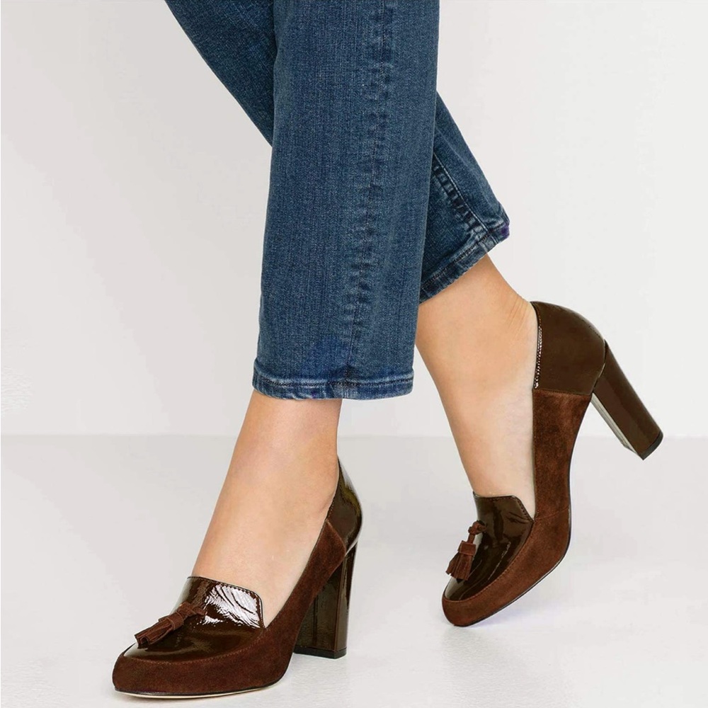 LEHOOR Women’s Chunky Block High Heel Pumps